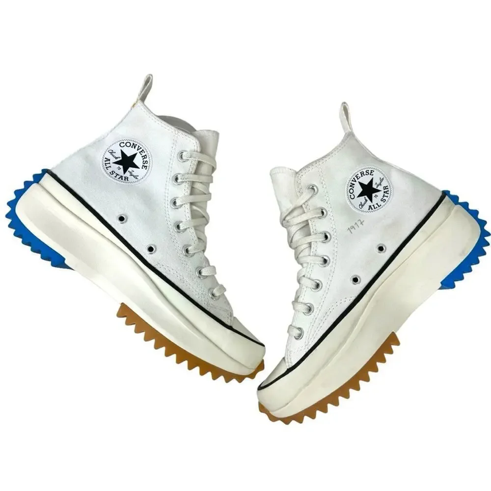 Converse X JW Anderson Run Star Hike Chunky Platform Sneakers White Blue SZ 7.5